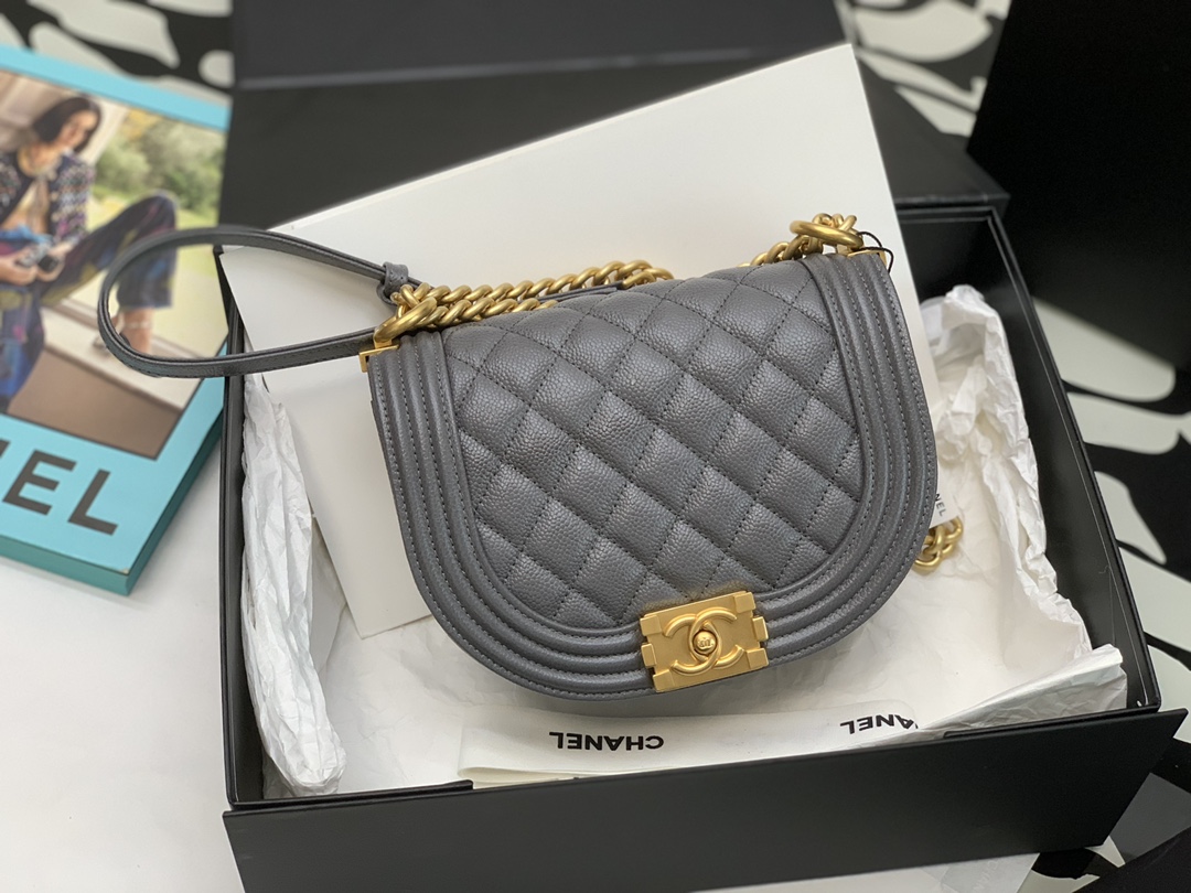 Ch@nel Boy Bag-18*12.5*6CM