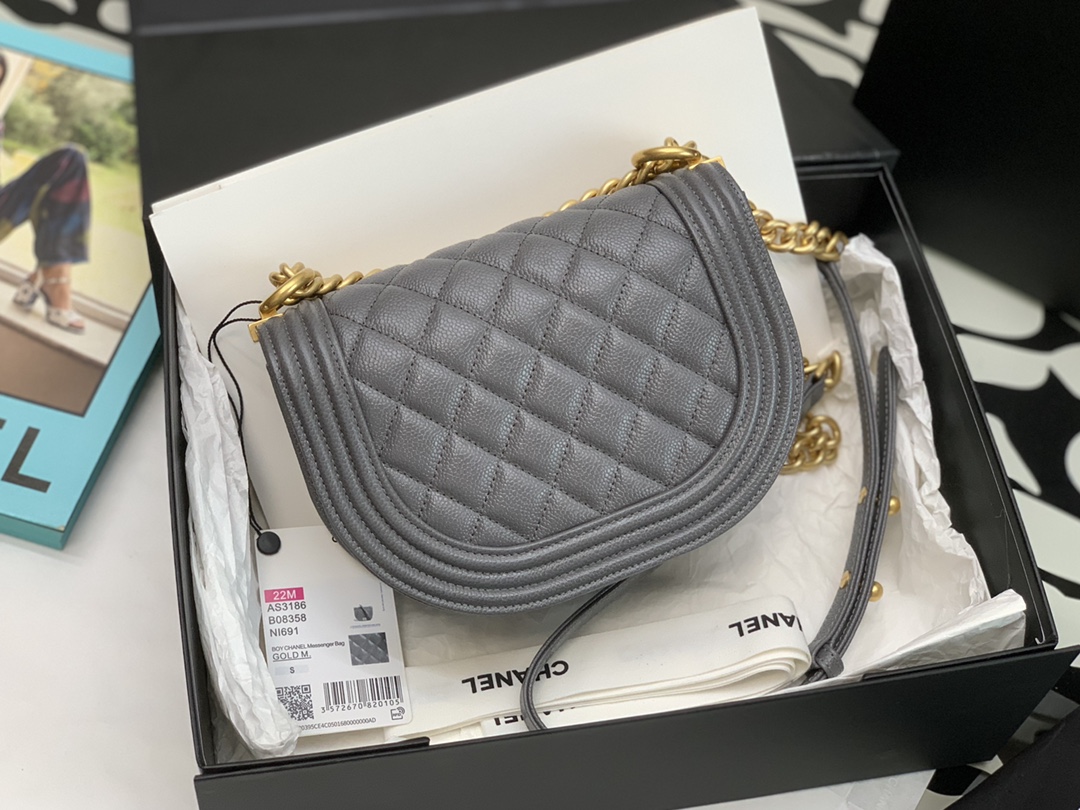 Ch@nel Boy Bag-18*12.5*6CM