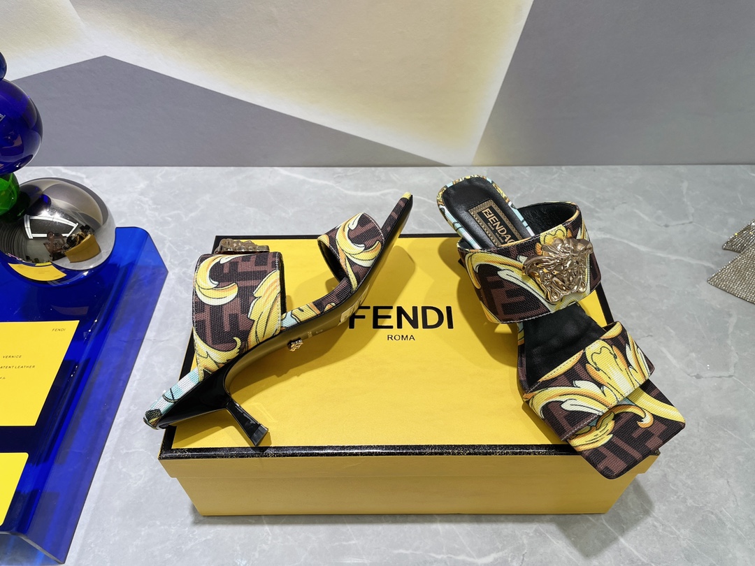 F**di×versace heels-6cm