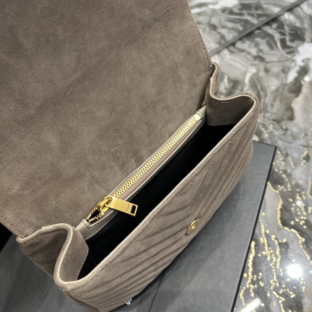 YS L Monogram College Bag-24*17*7CM