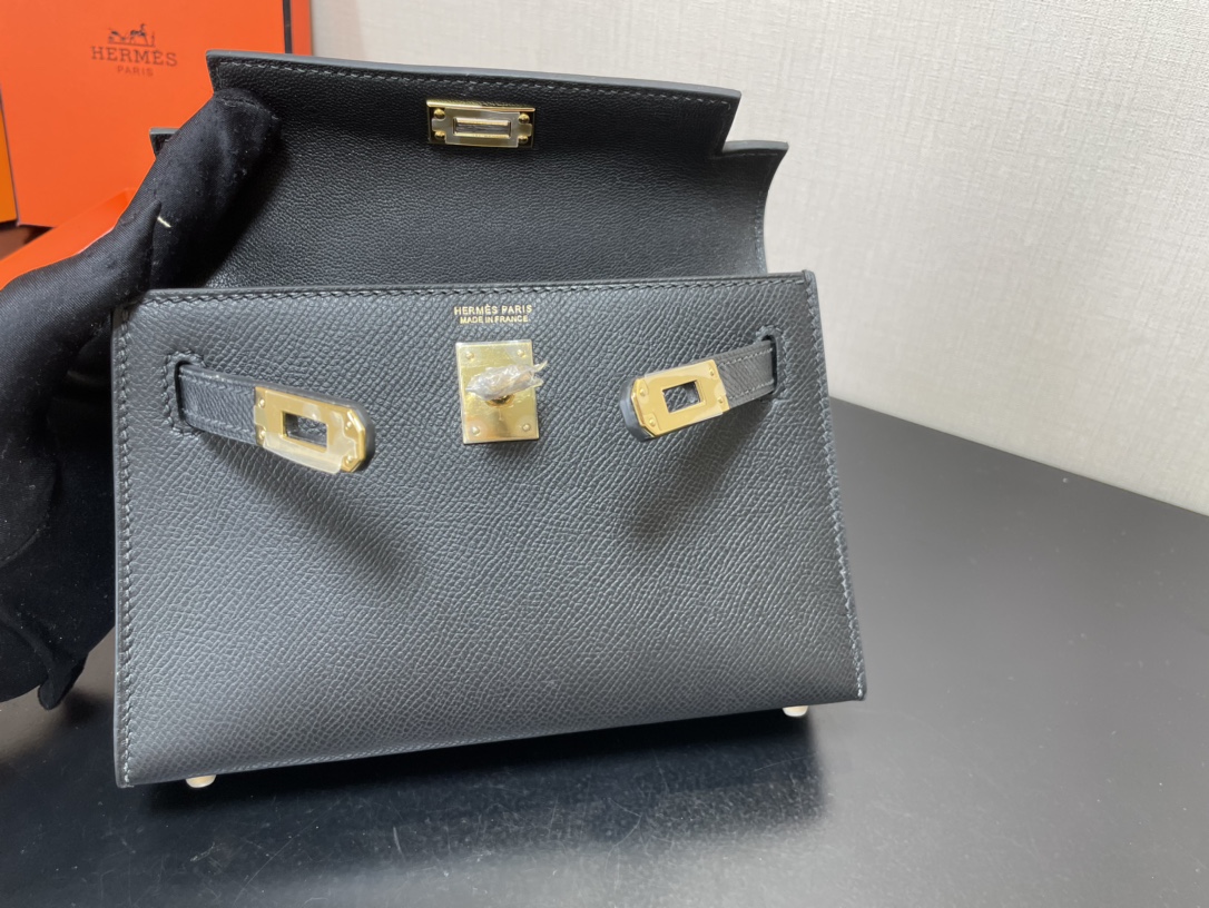H**mes kelly-gold&silver hardware-19cm