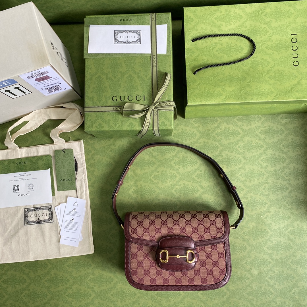 G*u*i 1955 horsebit shoulder bag-25*18*8cm