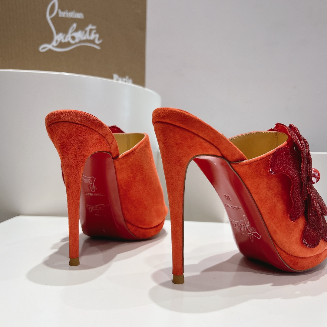 Ch**an louboutin slides-12cm
