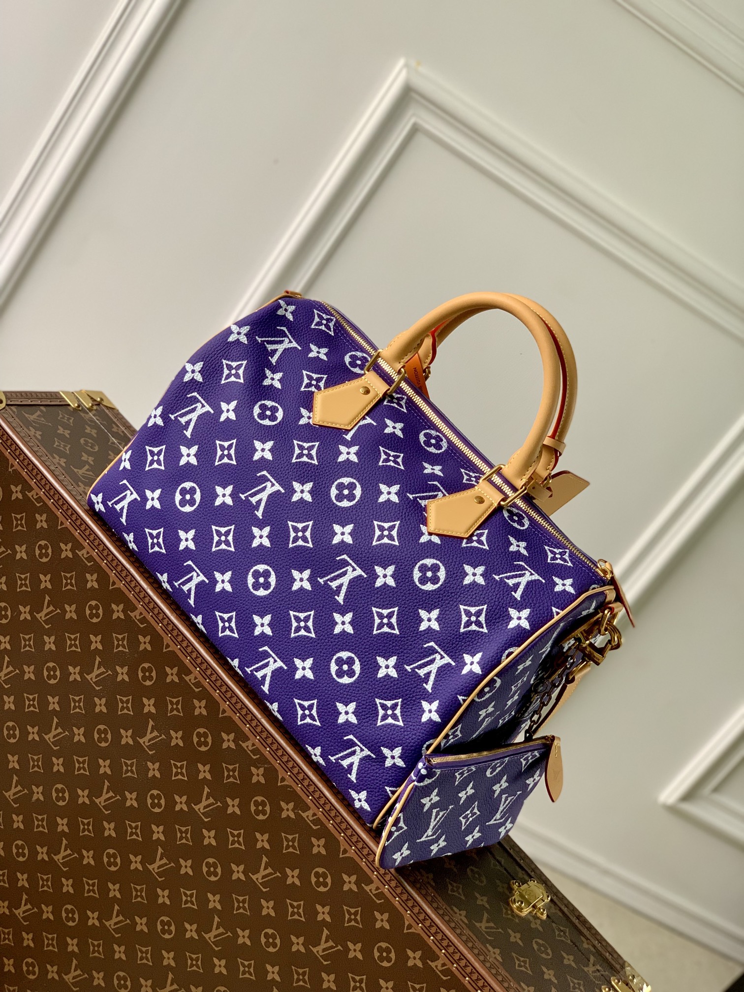 l0*is V*t0n speedy p9 bandoulière 40 monogram leather -40 x 26 x 23cm