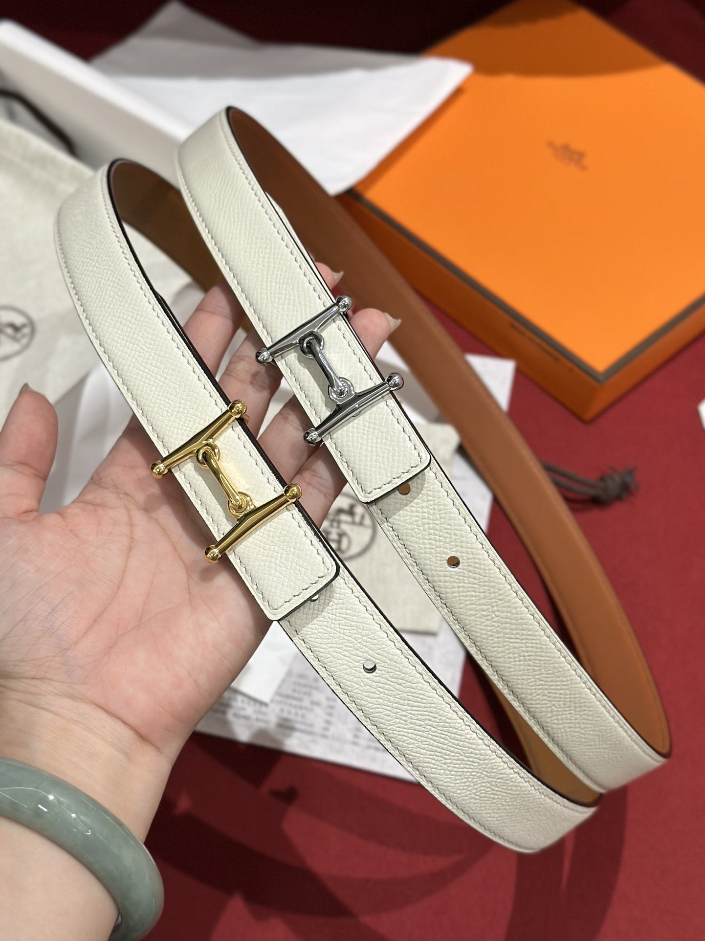 H**mes belt-2.4cm