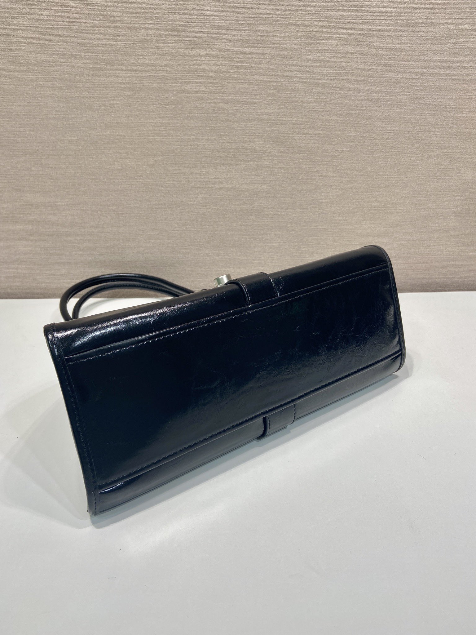 Pra*a leather tote bag-1bg563-30.5*17.5*9cm