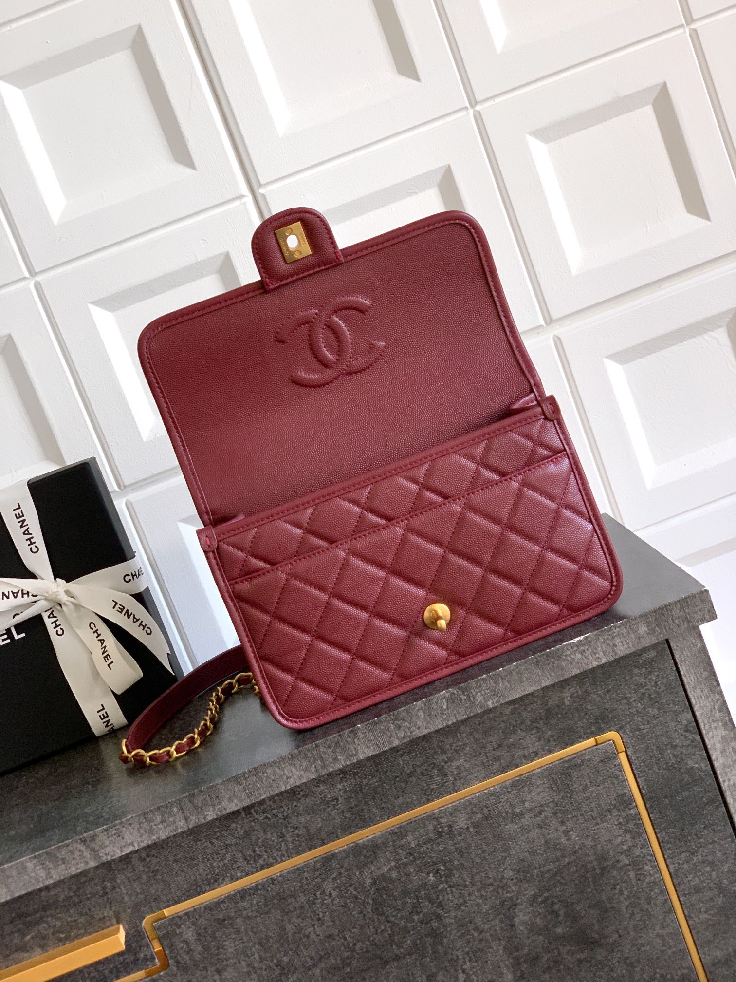 Ch@nel Flap Bag- 16.5×25× 8.5CM